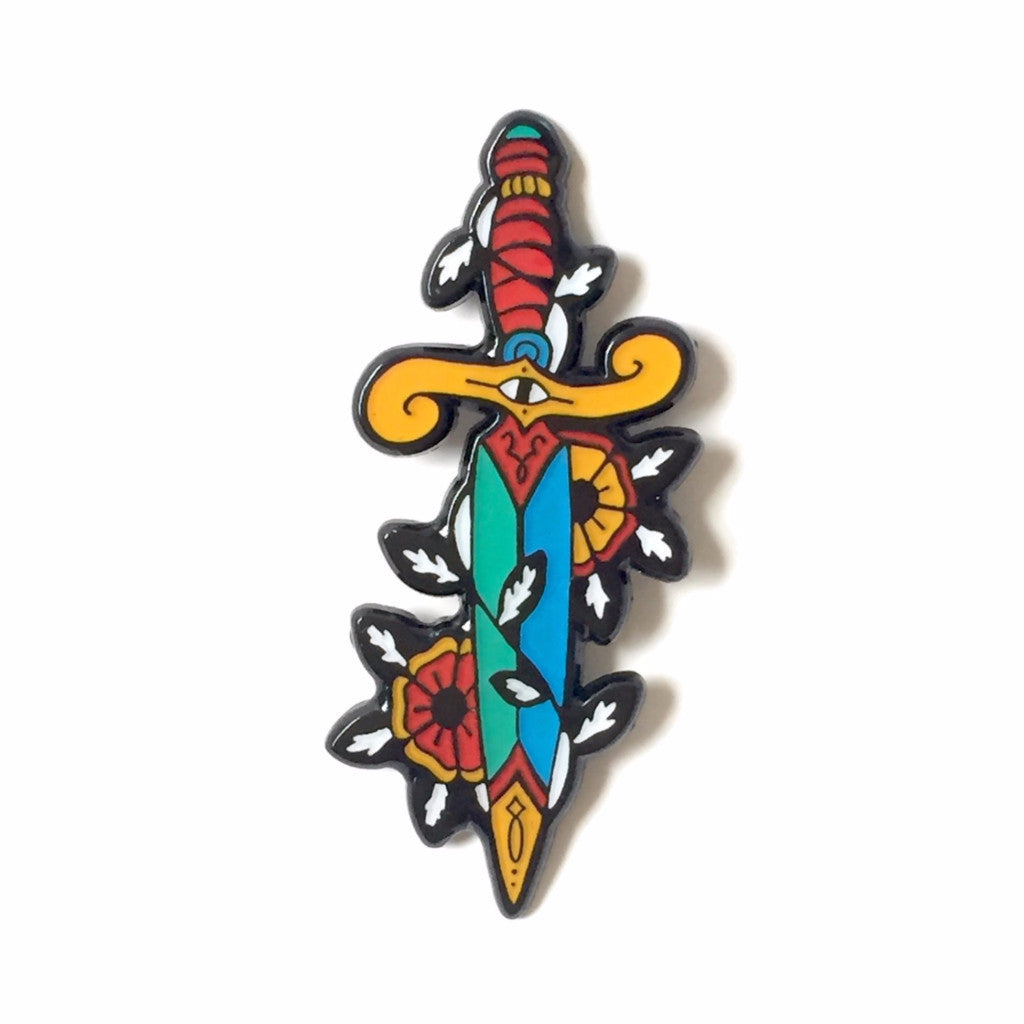 Dagger and Pinwheels Pin